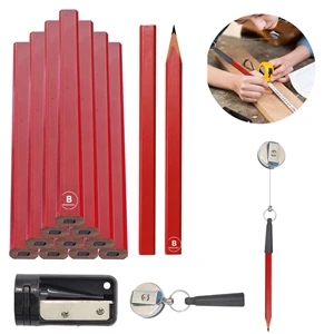 Hard Black Carpenter Marking Pencils Set | https://www.bestnamebadges.com