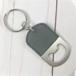 Leatherette Bottle Opener Key Ring | https://www.bestnamebadges.com