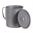 Titanium Cup Camping Mug Foldable Handle | https://www.bestnamebadges.com