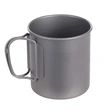 Titanium Cup Camping Mug Foldable Handle | https://www.bestnamebadges.com