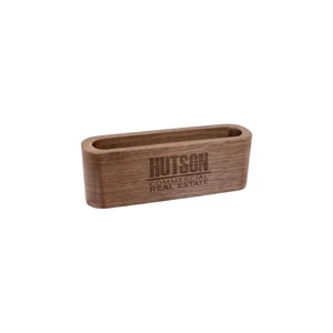 4 1/2" Walnut Business Card Holder