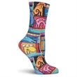 Below the calf sublimated full color crew socks, 200 needle | https://www.bestnamebadges.com