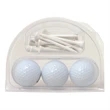 Three Golf Balls and Golf Tees Clamshell | https://www.bestnamebadges.com