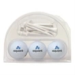 Three Golf Balls and Golf Tees Clamshell | https://www.bestnamebadges.com