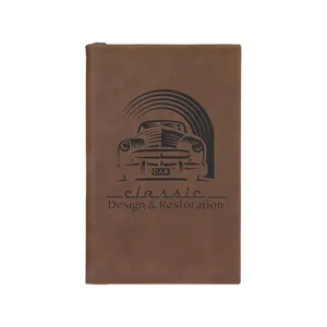 5 1/4" x 8 1/4" Dark Brown Leatherette Sketch Book