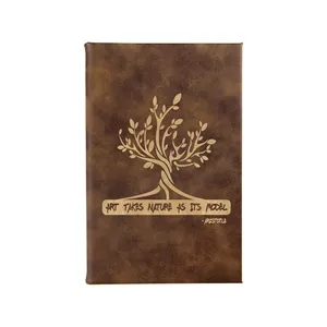 5 1/4" x 8 1/4" Rustic/Gold Leatherette Sketch Book