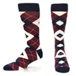 Stock ready Argyle premium dress Socks w/ Custom embroidered | https://www.bestnamebadges.com