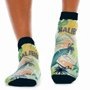 Low cut 360 digital printed full-wrap full color socks | https://www.bestnamebadges.com