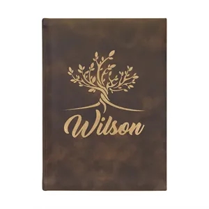 7" x 9 3/4" Rustic/Gold Leatherette Sketch Book