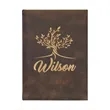 7" x 9 3/4" Rustic/Gold Leatherette Sketch Book | https://www.bestnamebadges.com
