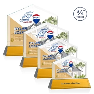 Micasa VividPrint™ Award on Newhaven - Amber | https://www.bestnamebadges.com