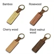 Leather Wood Keychain | https://www.bestnamebadges.com