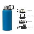 Stainless Steel Water Bottle With Basic Lid 32 Oz | https://www.bestnamebadges.com