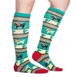 Over the calf 360 digital printed unisex socks w/custom logo | https://www.bestnamebadges.com