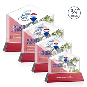 Micasa VividPrint™ Award on Newhaven - Red | https://www.bestnamebadges.com