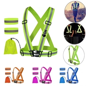 High Visibility Reflective Safety Vest Belt With 2 Armbands