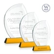 Wichita Award on Newhaven Base - Amber | https://www.bestnamebadges.com