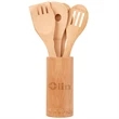 5-Piece Bamboo Kitchen Utensil Set | https://www.bestnamebadges.com