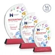 Wichita VividPrint™ Award on Newhaven Base - Red | https://www.bestnamebadges.com