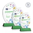 Wichita VividPrint™ Award on Newhaven Base - Green | https://www.bestnamebadges.com
