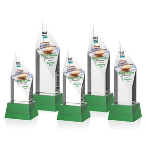 Vertex VividPrint™ Award on Base - Green | https://www.bestnamebadges.com