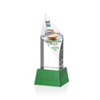 Vertex VividPrint™ Award on Base - Green | https://www.bestnamebadges.com