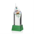 Vertex VividPrint™ Award on Base - Green | https://www.bestnamebadges.com