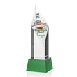 Vertex VividPrint™ Award on Base - Green | https://www.bestnamebadges.com