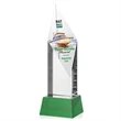 Vertex VividPrint™ Award on Base - Green | https://www.bestnamebadges.com