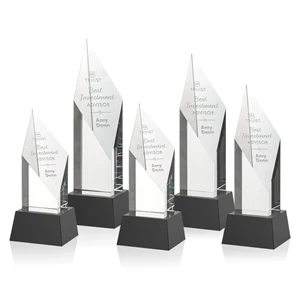 Vertex Award on Base - Black | https://www.bestnamebadges.com