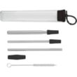 Cosmopolitan 7-Piece, 2-Straw Stainless Steel Set | https://www.bestnamebadges.com