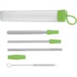 Cosmopolitan 7-Piece, 2-Straw Stainless Steel Set | https://www.bestnamebadges.com