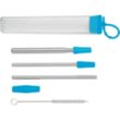 Cosmopolitan 7-Piece, 2-Straw Stainless Steel Set | https://www.bestnamebadges.com