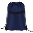 Sports Drawstring Backpack with Zipper Pocket | https://www.bestnamebadges.com