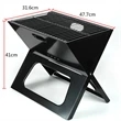 Portable Foldable Notebook Charcoal Grill | https://www.bestnamebadges.com