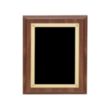 Walnut Finish Plaque w/Rosettes | https://www.bestnamebadges.com