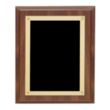 Walnut Finish Plaque w/Rosettes | https://www.bestnamebadges.com