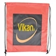 Large Front Pocket Dual Color Drawstring Backpack | https://www.bestnamebadges.com