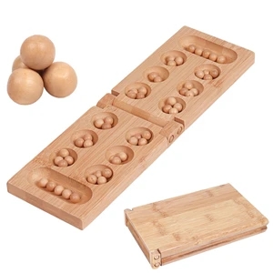 Games Foldable Wooden Mancala Board