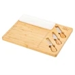 Solara Bamboo Cheese Board & Tray Knife Set | https://www.bestnamebadges.com