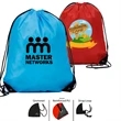 Polyester Drawstring Bag w/ Reinforced Corner (13.5"x16.5") | https://www.bestnamebadges.com