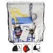 Clear Backpack - See Through Drawstring Bag | https://www.bestnamebadges.com