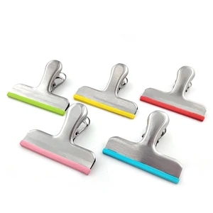 Stainless Steel Chip Bag Clips Covered With Silicone | https://www.bestnamebadges.com