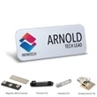 3"W x 1"H Shadow Name Badge w/ Full Color Logo | https://www.bestnamebadges.com