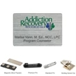 3"W x 2"H Shadow Name Badge w/ Full Color Logo | https://www.bestnamebadges.com