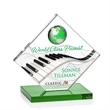 Ferrand VividPrint™ Award - Green/Silver | https://www.bestnamebadges.com