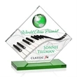 Ferrand VividPrint™ Award - Green/Silver | https://www.bestnamebadges.com