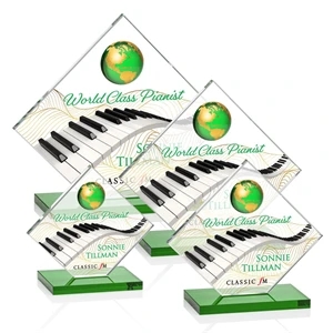 Ferrand VividPrint™ Award - Green/Gold | https://www.bestnamebadges.com