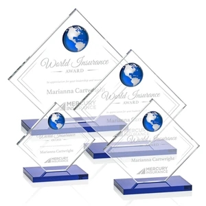 Ferrand Globe Award - Blue/Silver | https://www.bestnamebadges.com