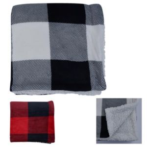 Buffalo Plaid Sherpa Blanket | https://www.bestnamebadges.com